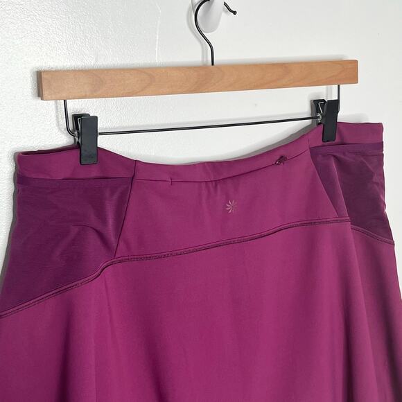 Athleta Women Match Point Skirt Skort Large Purple Golf Tennis Activewear Preppy - Picture 7 of 12
